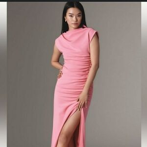 Anthropologie Dress. Pink. Gown. Praty Dress. Size. Petite. NWT.